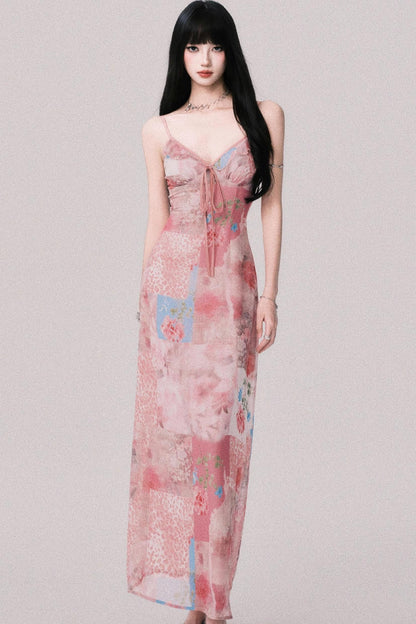 Floral Halter Beach Dress