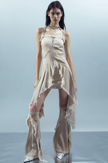 Asymmetrical Halter Dress