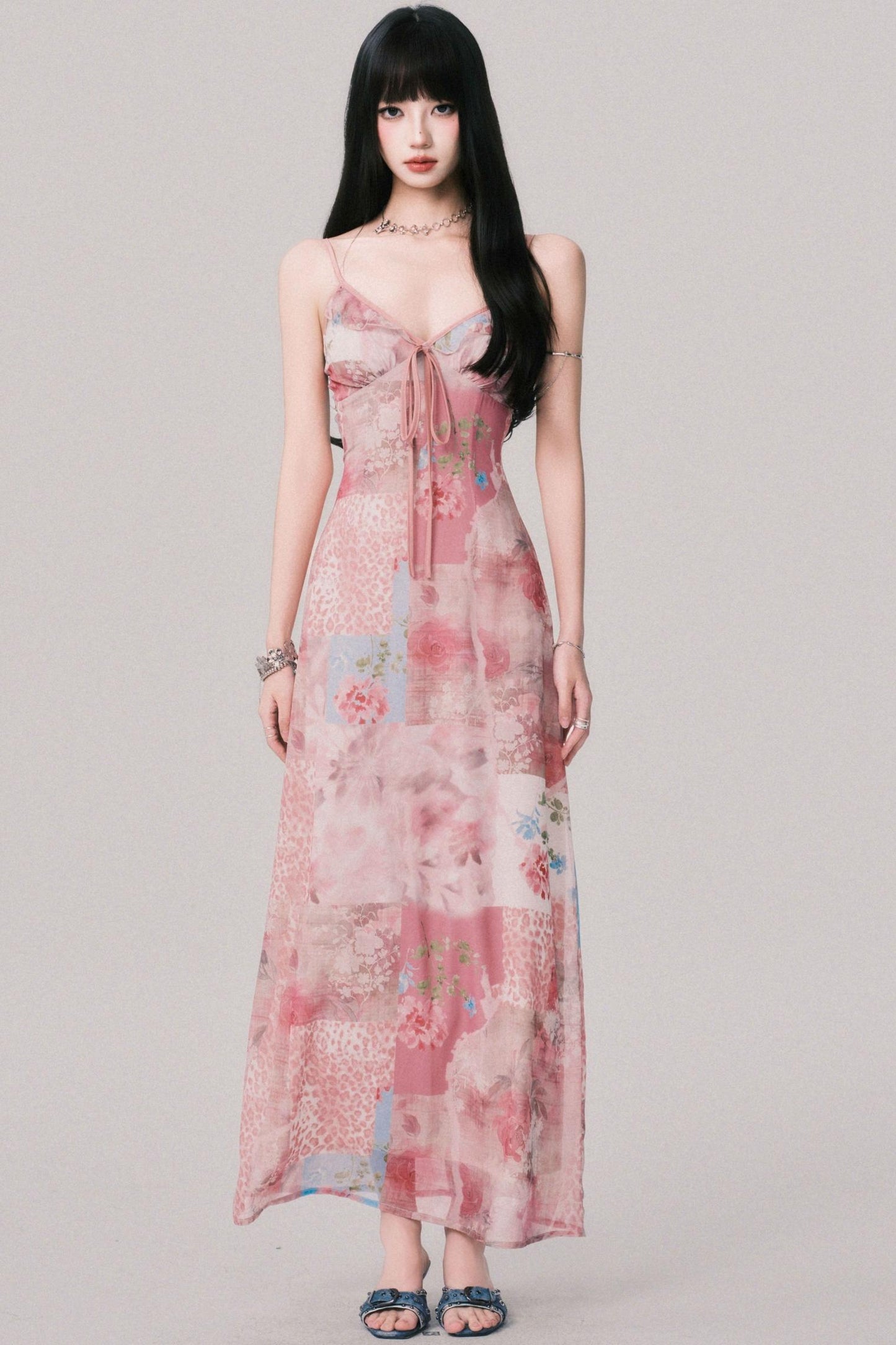 Floral Halter Beach Dress