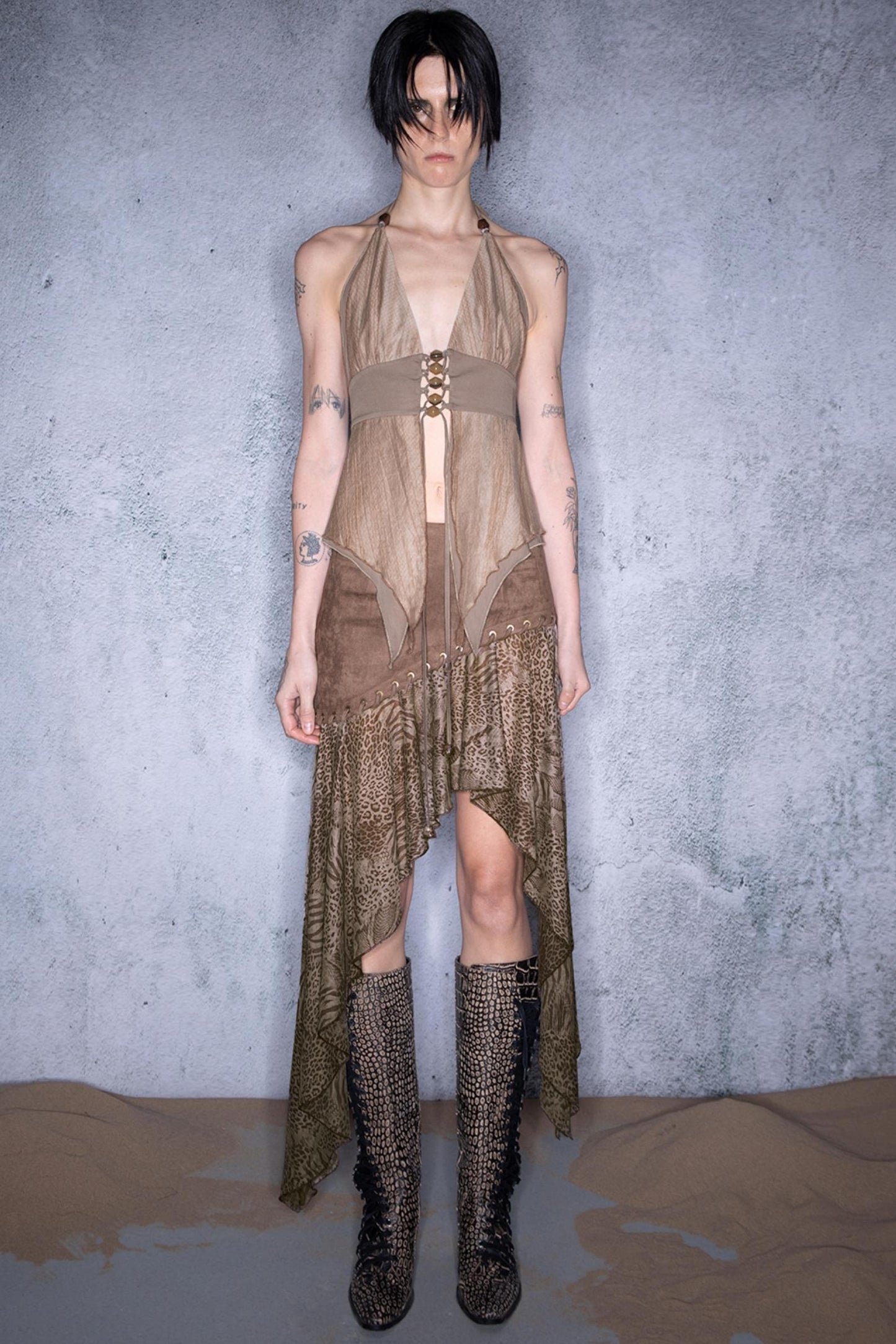 Leaf Beaded Cotton Camisole