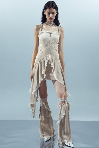 Asymmetrical Halter Dress