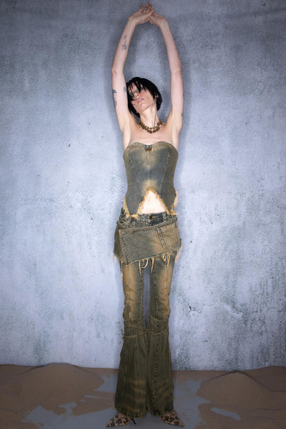 Twilight Denim Sheath Top