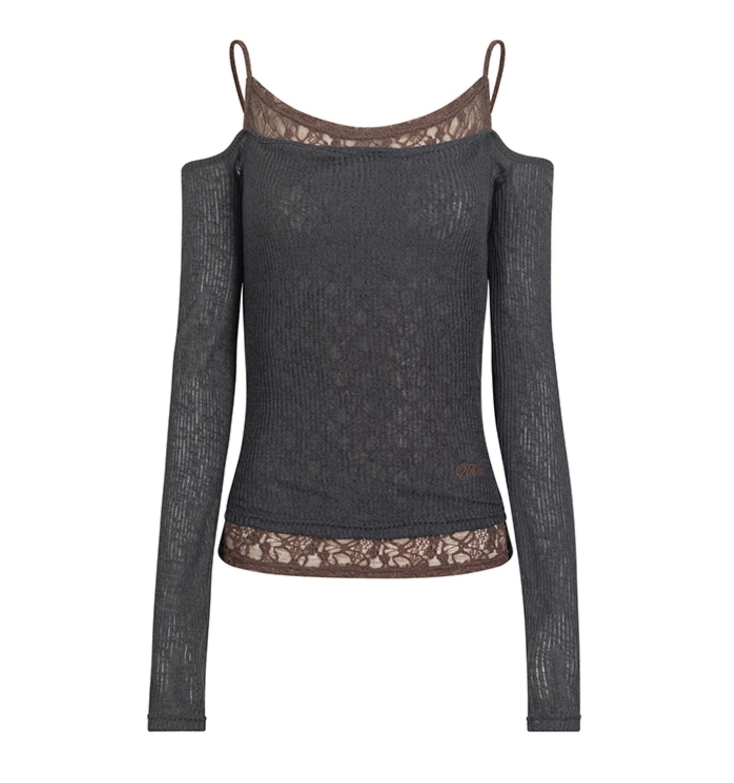 Fake Layered Lace Top