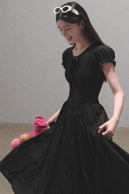 Lovefall Embroidered Cotton Tea Dress