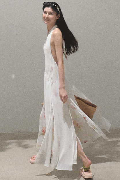 Serene Summers Halter Dress