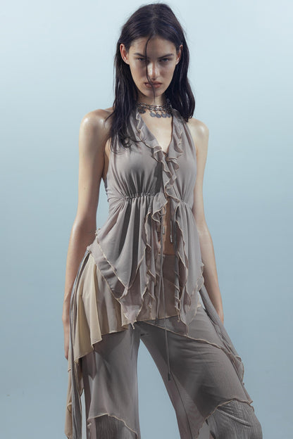 Dreamy Ruffled Mesh Tank