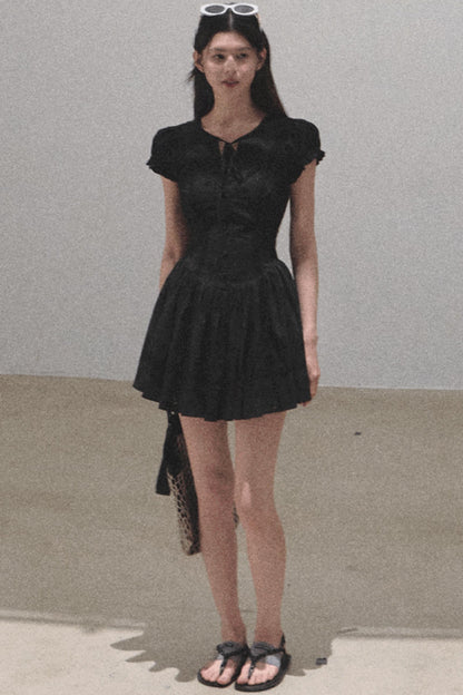 Lovefall Embroidered Cotton Tea Dress