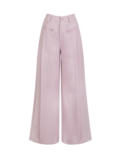 High-Rise Straight Trousers