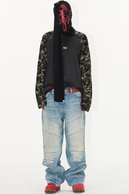 Gray Embroidered T-Shirt