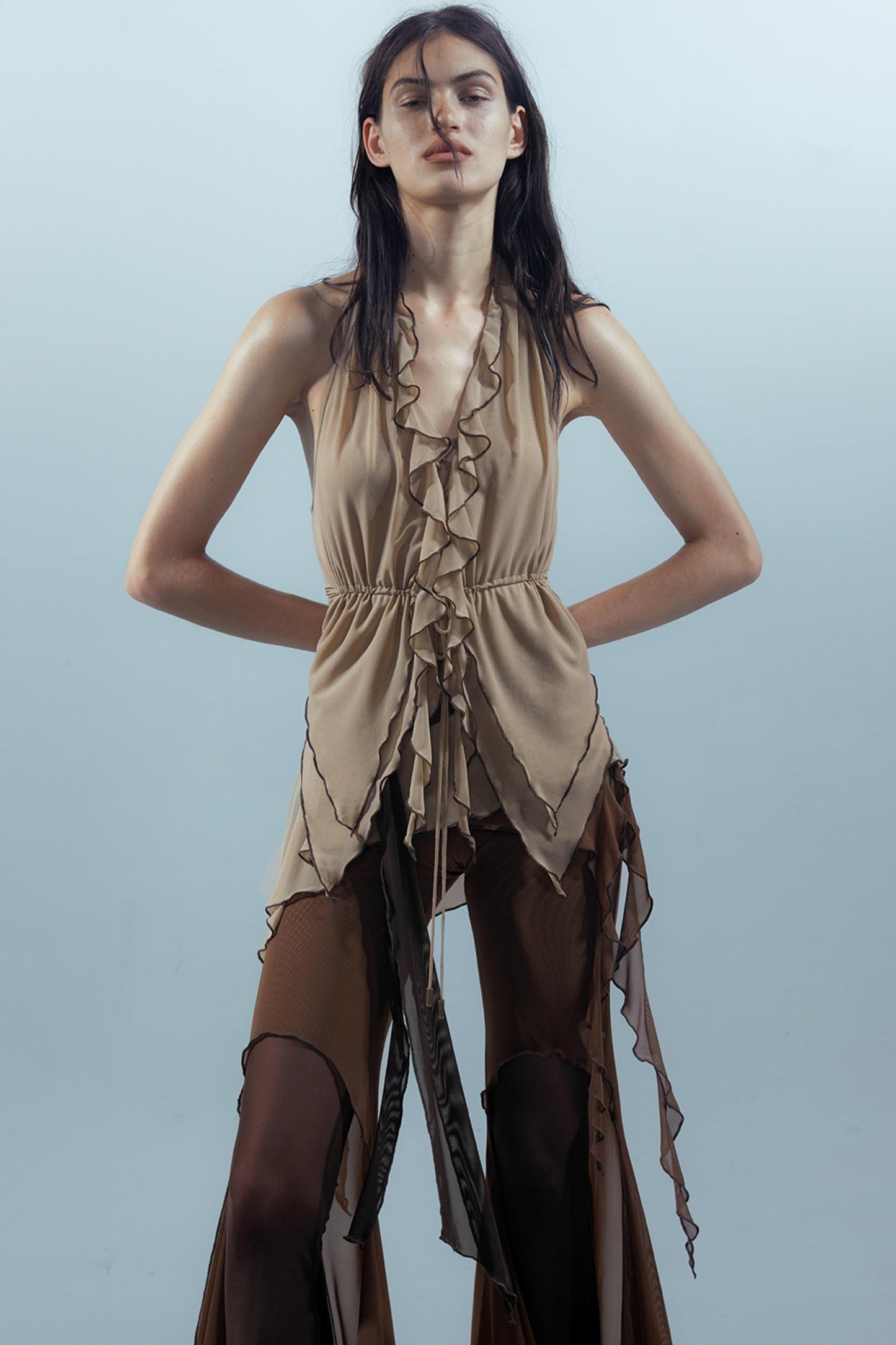 Dreamy Ruffled Mesh Tank