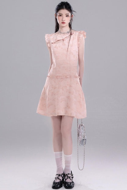 Floral Pink A-Line Dress