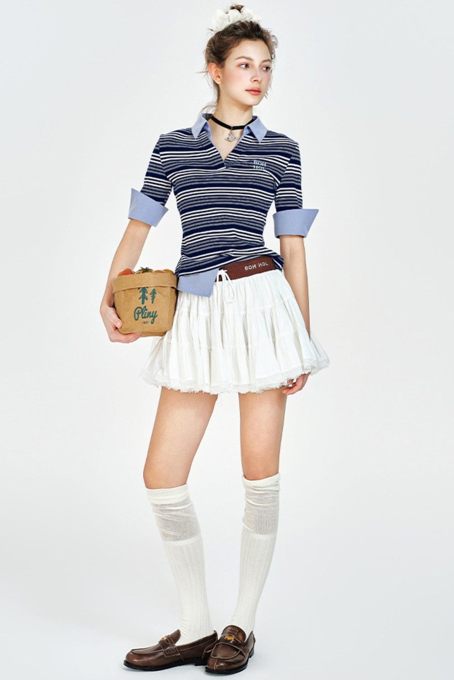 Color Clash Polo Tee