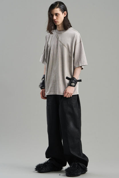 Pleated Asymmetrical Tee