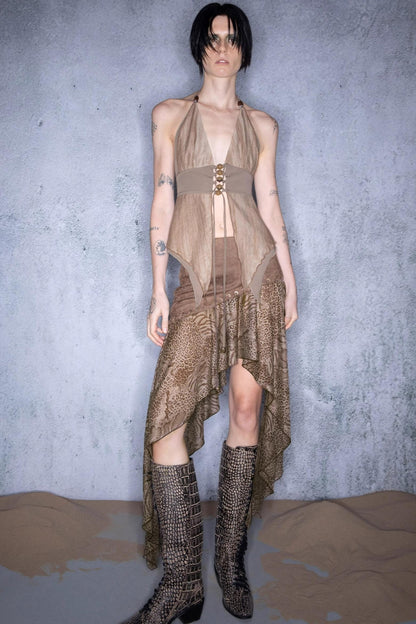 Leaf Beaded Cotton Camisole