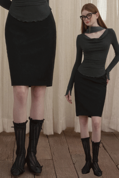 Romantic Lace-Trim Skirt