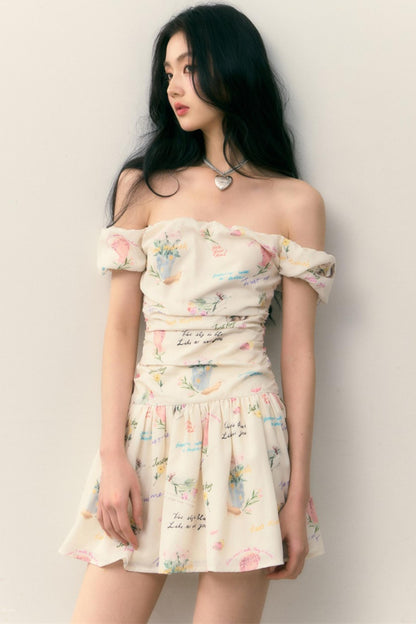Pastel Lotus Neck-Tie Oriental Dress