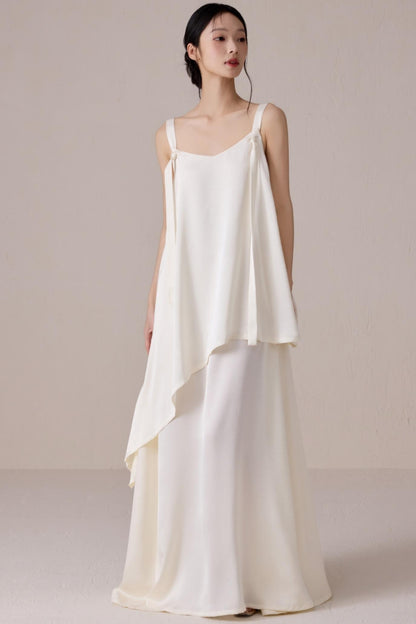 Ethereal Beige Summer Dress