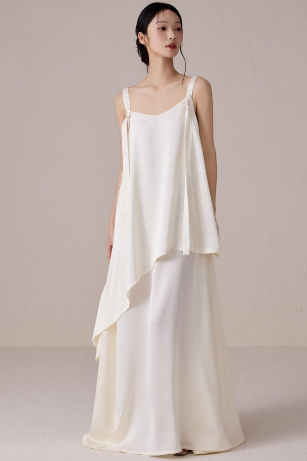 Ethereal Beige Summer Dress