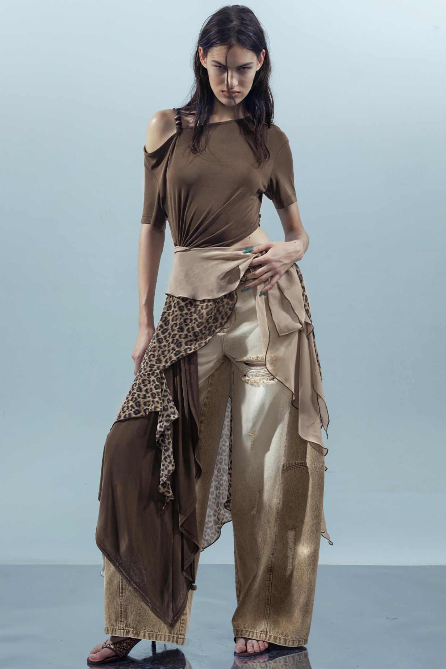 Off-Shoulder Irregular Tee