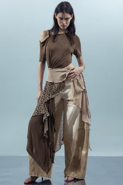 Off-Shoulder Irregular Tee