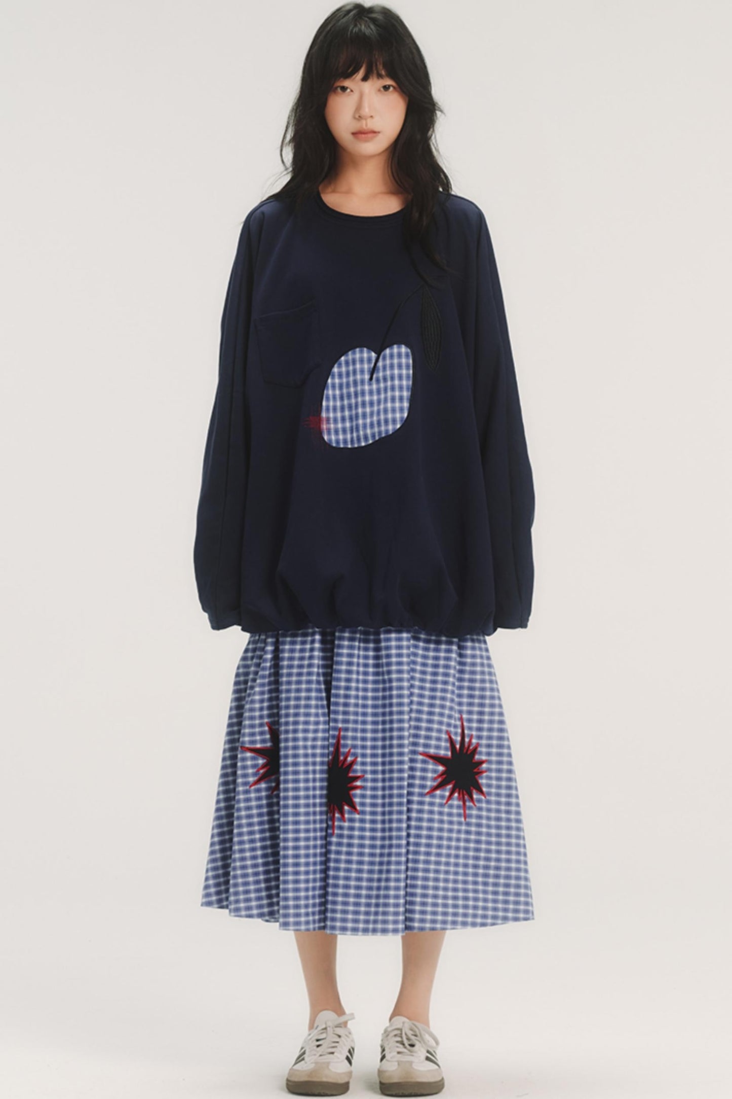 Patchwork Embroidery Sweatshirt