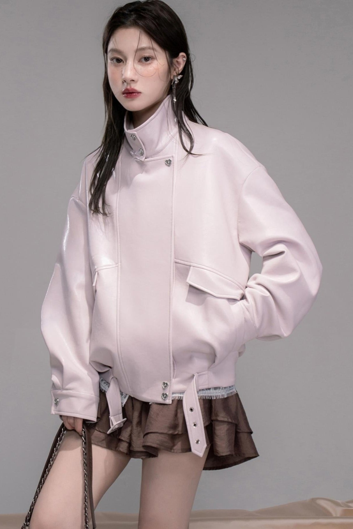 Rio Mist Purple Leather Jacket