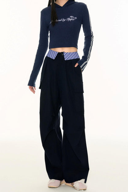 Blue Plaid Work Pants