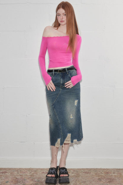 Modern Design Denim Skirt