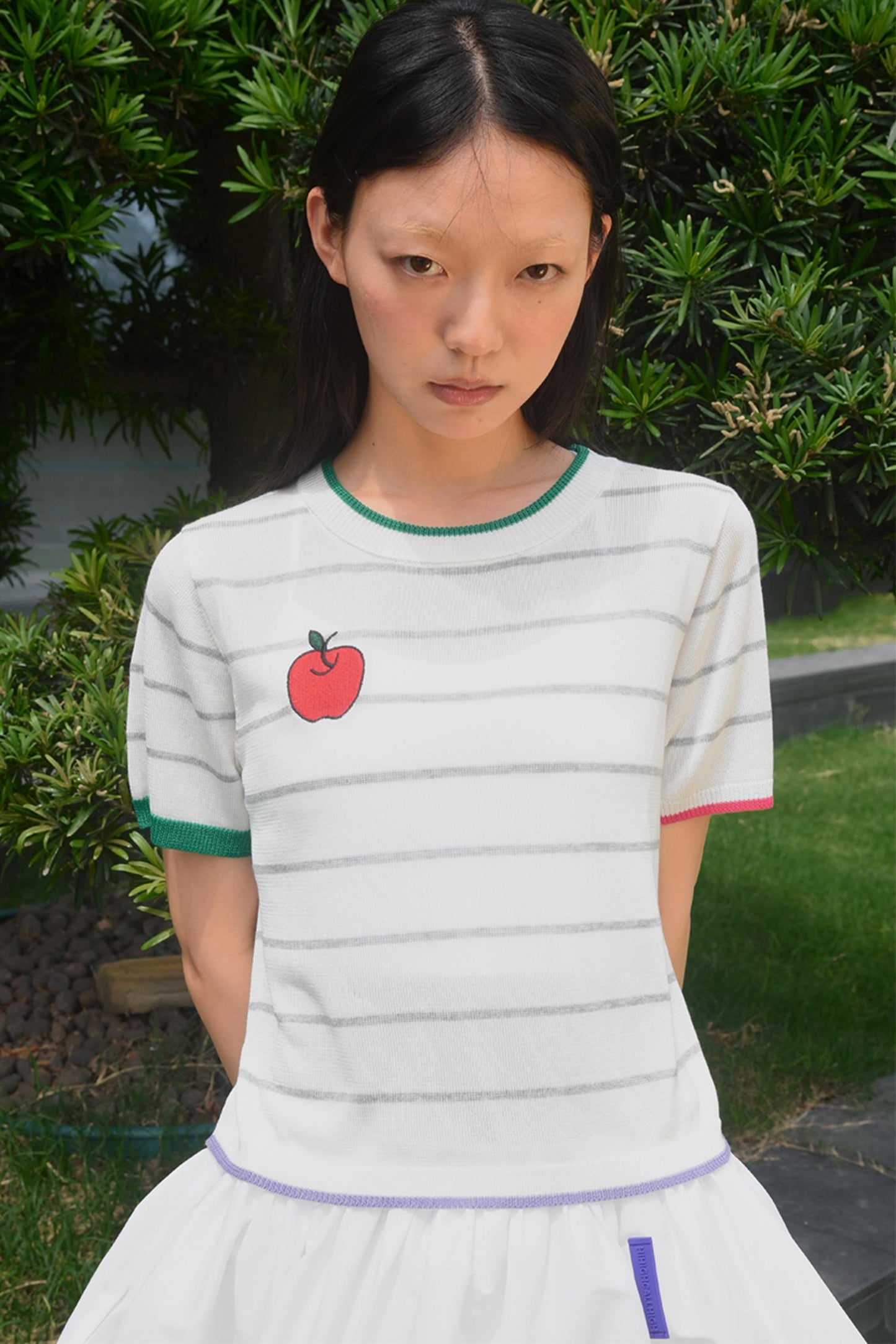 Red Apple Striped Tee