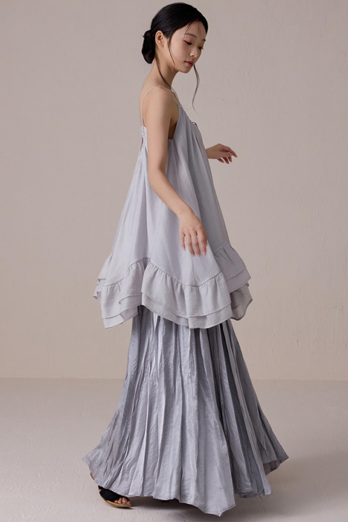 Silver Gray A-Line Skirt