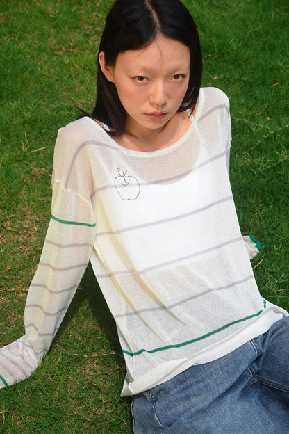 Striped Apple Hoodie