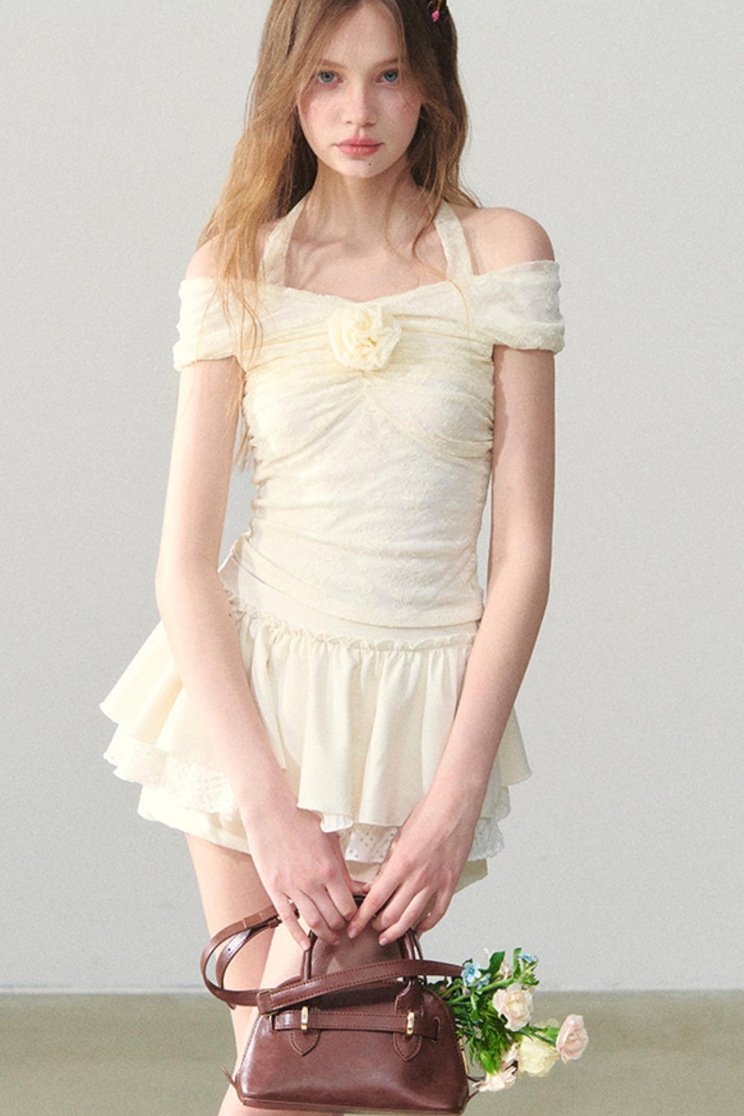 Lace One-Shoulder Top