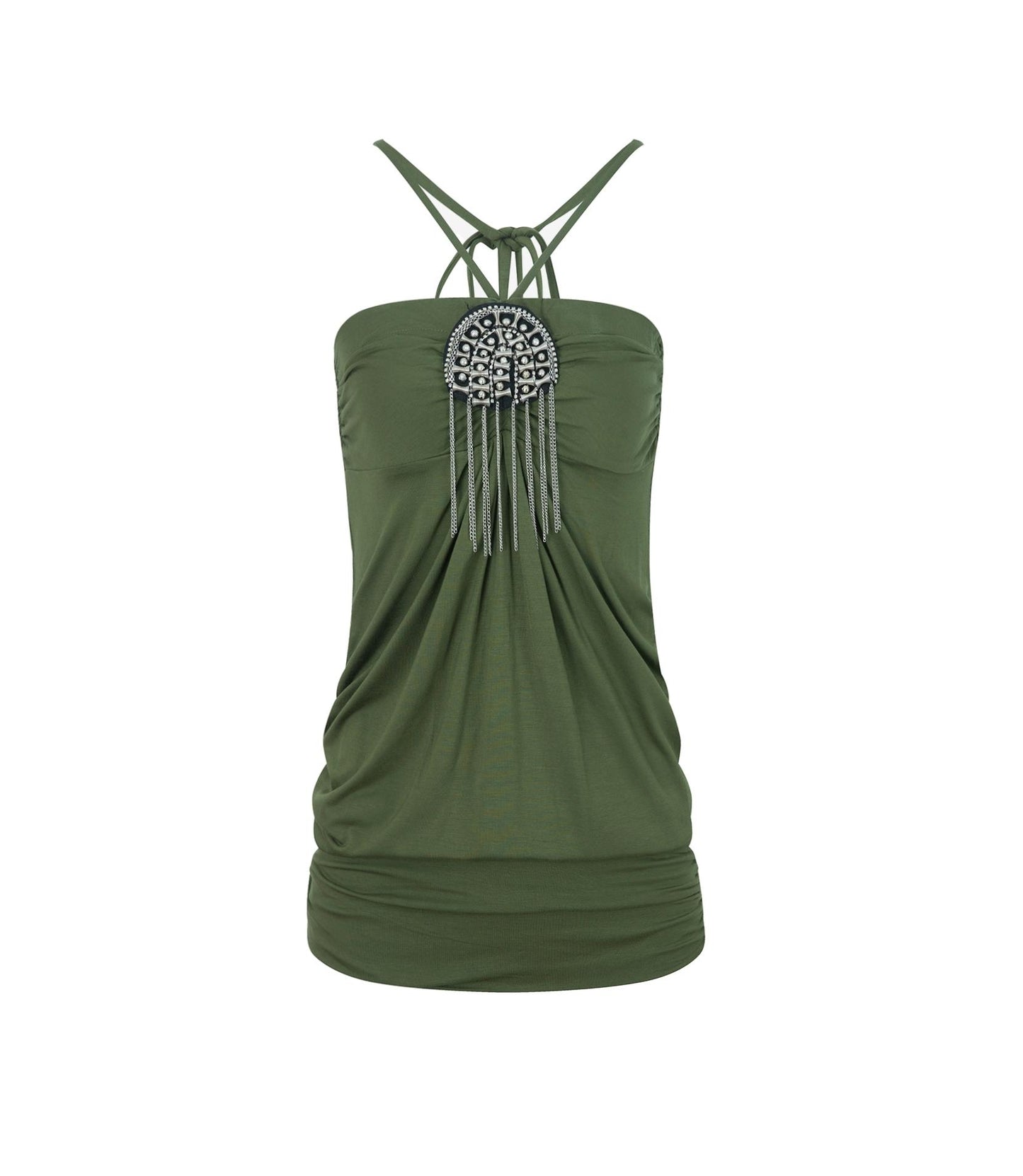 Metal Button Corset Tank