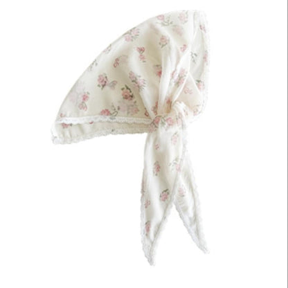 Rose Print Silk Scarf High-Waisted Chic Dress