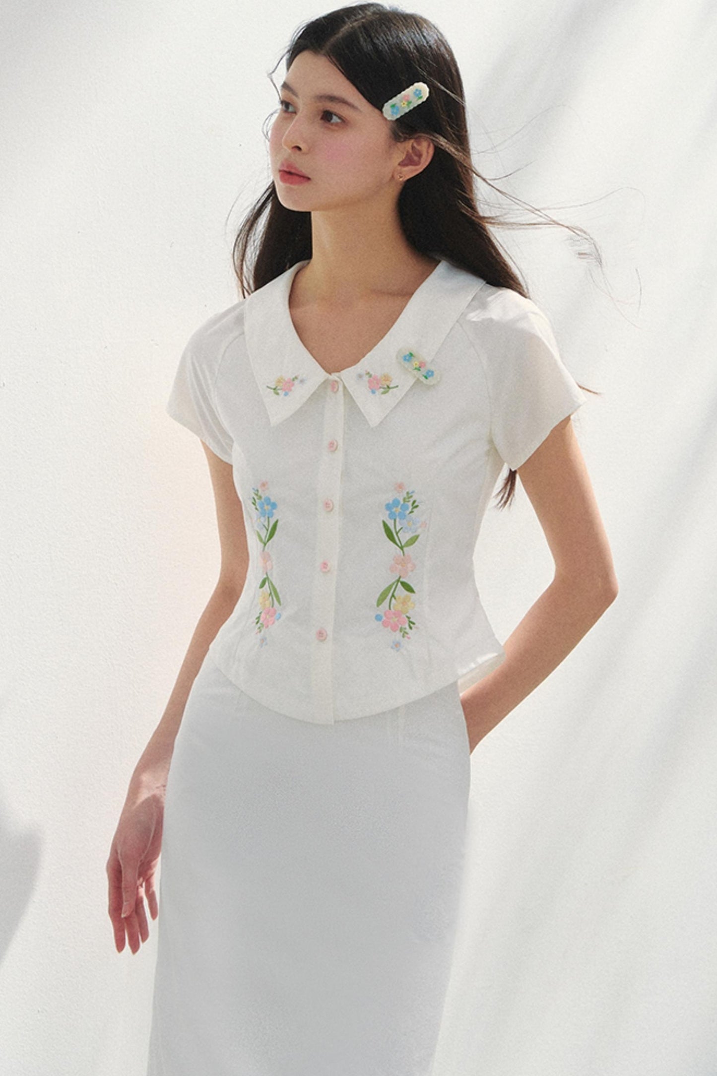 Floral Shirt & Skirt Set-Up