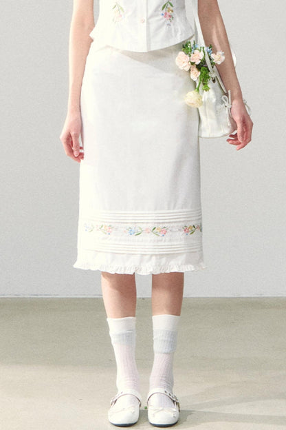 Floral Shirt & Skirt Set-Up