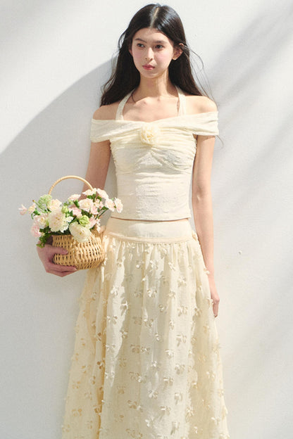 Lace One-Shoulder Top