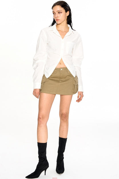 Chic White Slim Fit Shirt