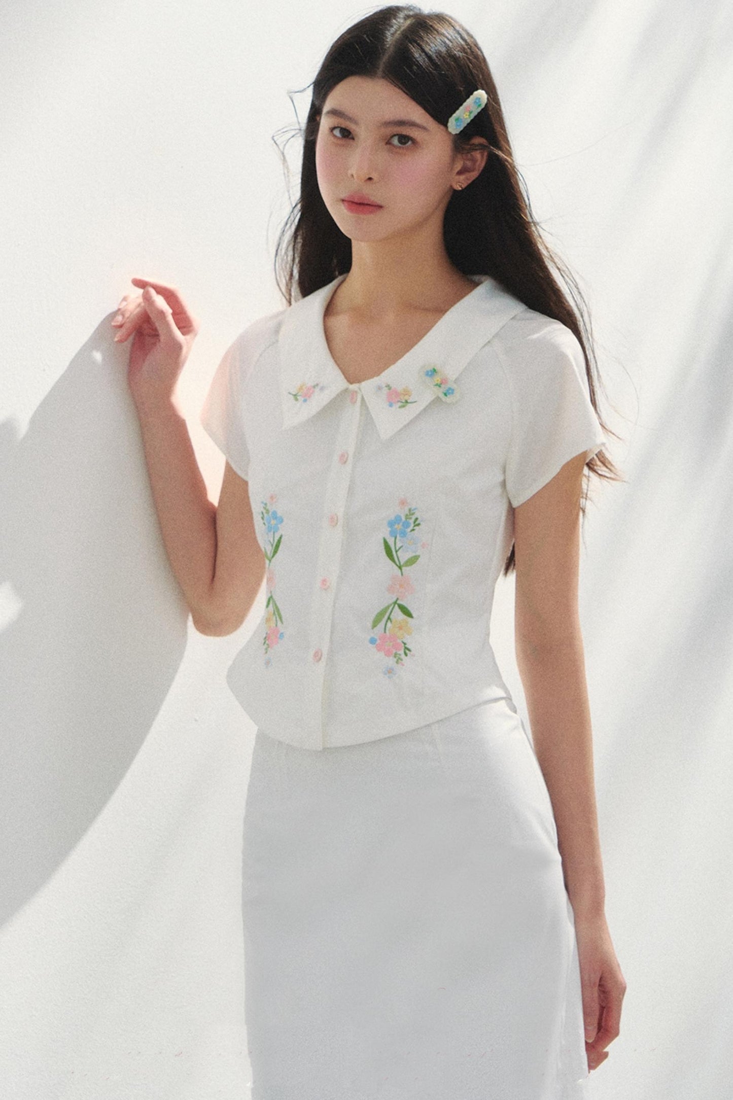 Floral Shirt & Skirt Set-Up