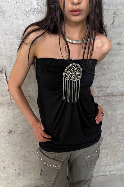 Metal Button Corset Tank