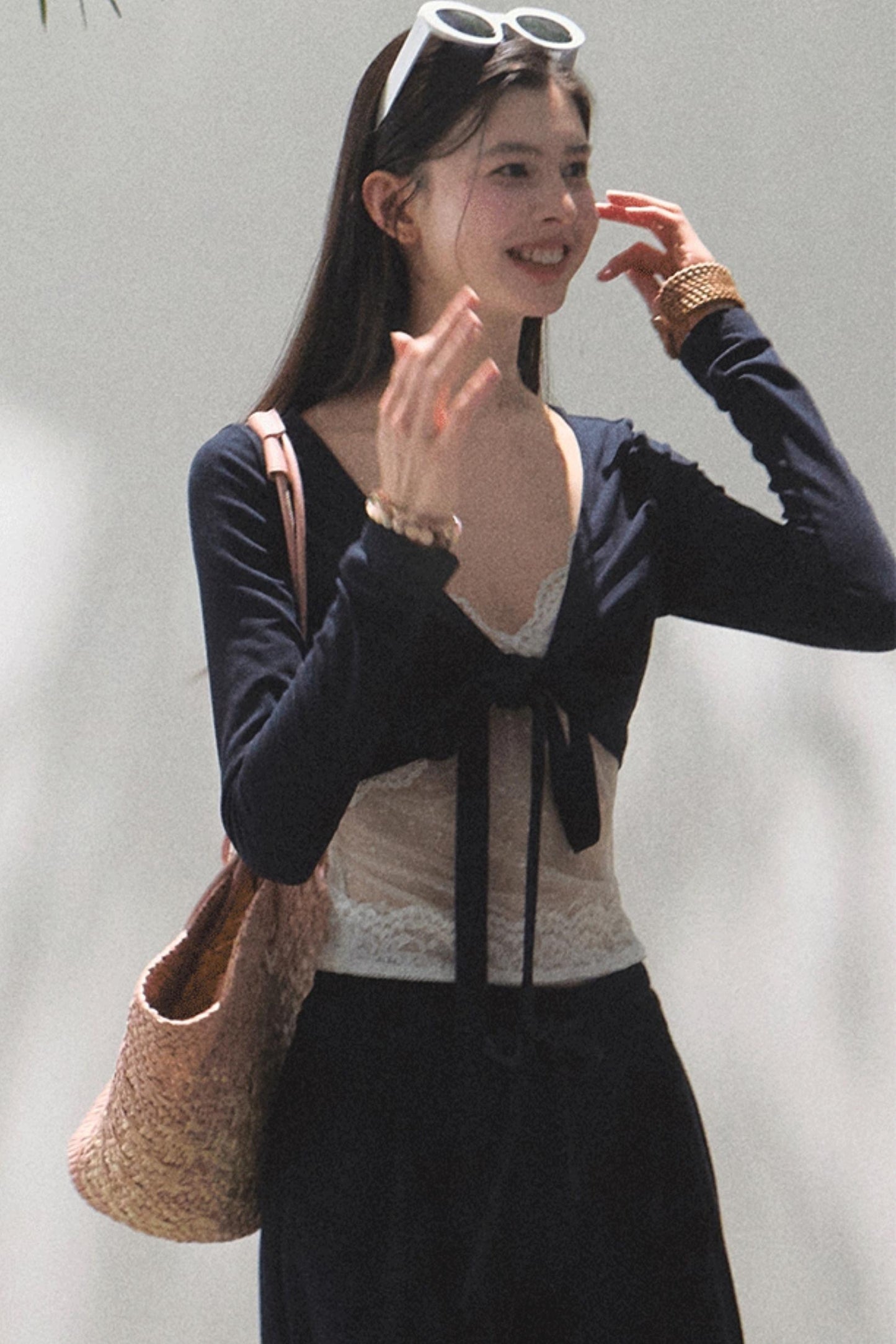 Cotton V-Neck Wide Leg Set-Up