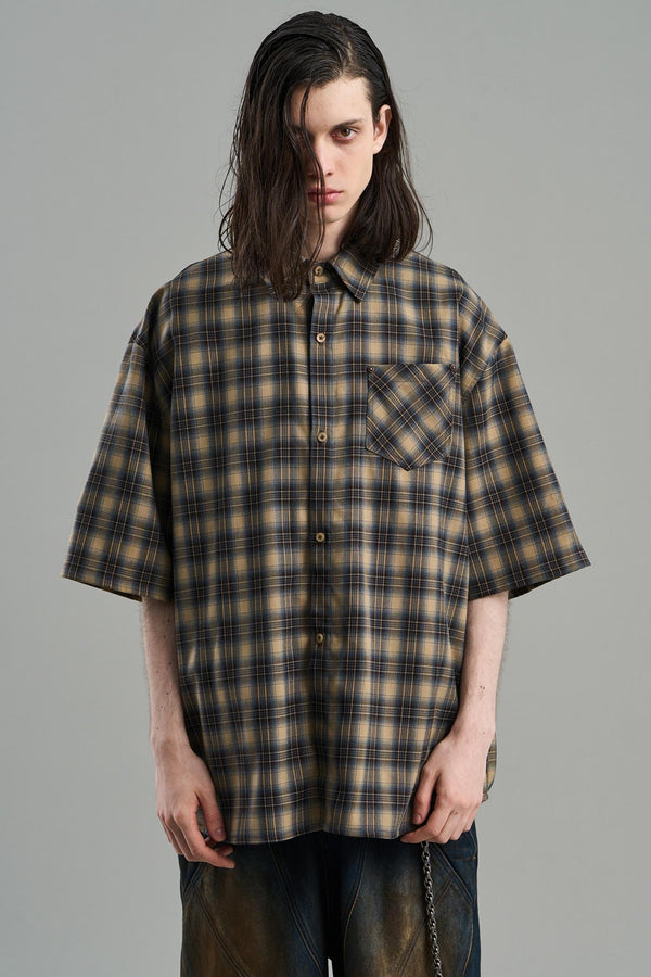 Luxury Studded Plaid Shirt