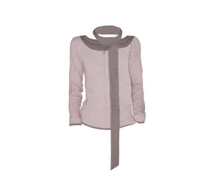 Purple White Duo Top