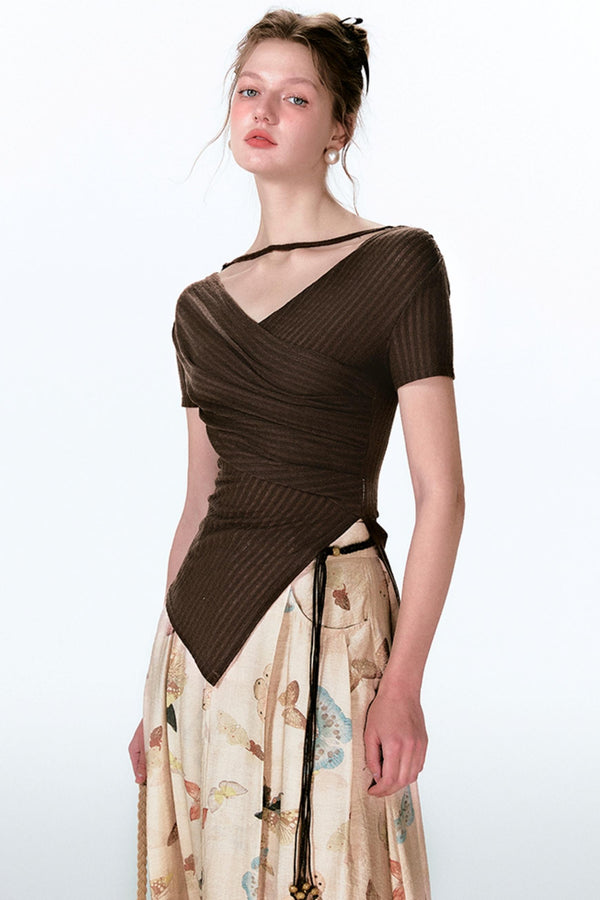 Butterfly Pleat Top With Maxi Skirt Set-Up