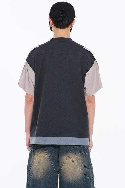 Contrasting Stitching T-Shirt