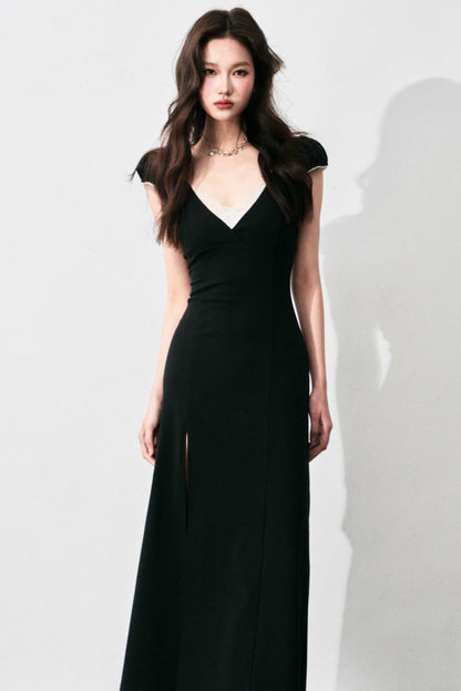 Retro Lace V-Neck Summer Dress