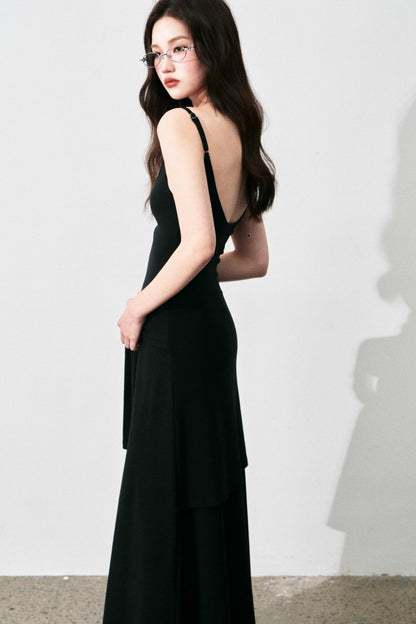 Tie-Waist Halter Maxi Dress