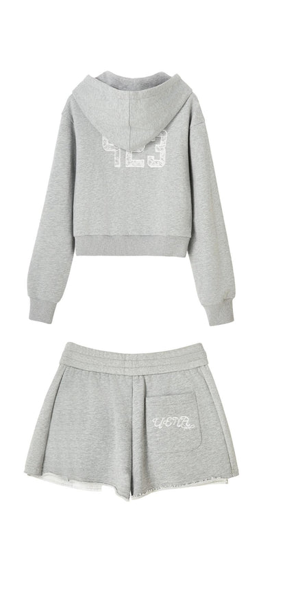Gray Vintage Hoodie Set-Up