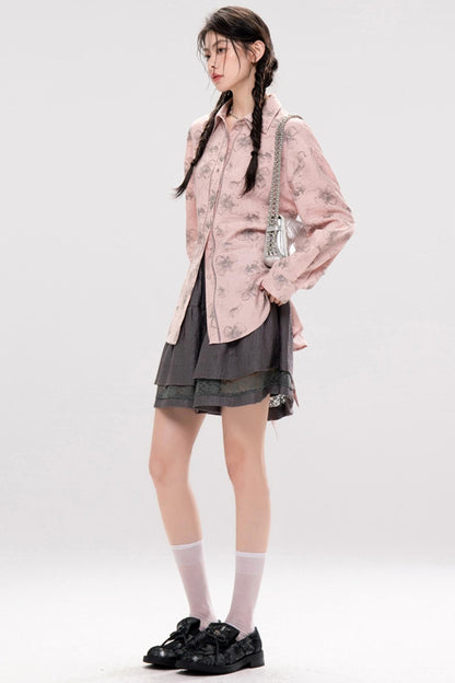 Cherry Blossom Layered Shirt