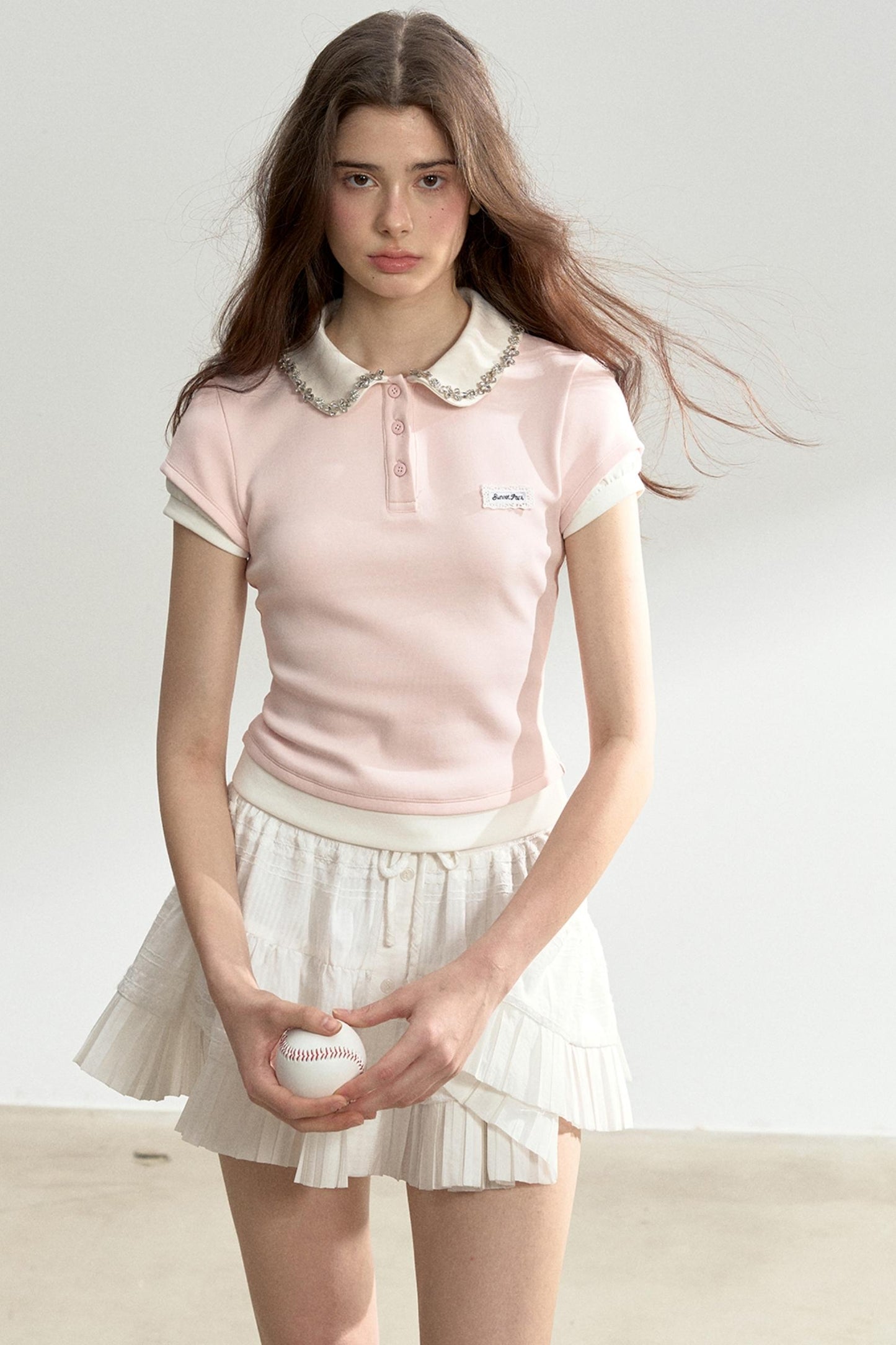 Pink Drill Collar Top